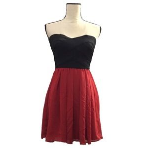 Striped Black and Red Mini Dress